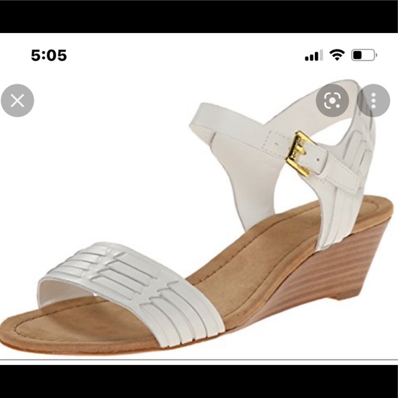 Lauren Ralph Lauren White Leather Sandals size 9.5B - Picture 1 of 14